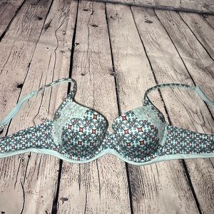 Victoria’s Secret Blue Patterned Bra Size 36C